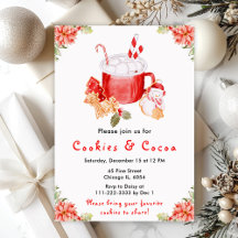 Cookies and Cocoa Red Birthday and Christmas