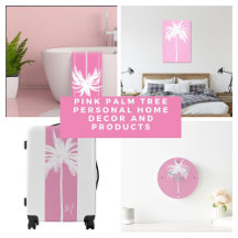 Pink Palm Tree Personal Home Decor and Products 