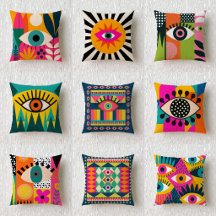 Dopamine Aesthetic Maximalist Throw Pillow Set 19