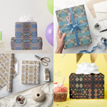 Wrapping Paper Rolls With Southwest Designs      