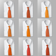 Orange Solid Color Tones Necktie Collection