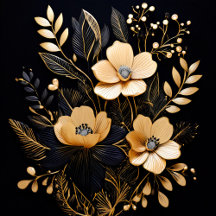 Floral Black & Gold Collection