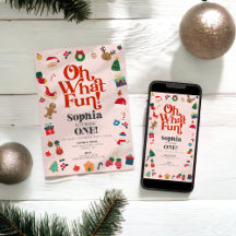 Pink Oh What Fun - Birthday