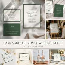 Classic Calligraphy Dark Sage Old Money Suite