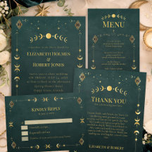Celestial Gothic Dark Teal Wedding Collection