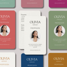 OLIVIA | Photo Social QR code Business Cards