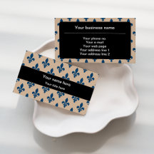 Navy Blue Fleur de Lis Business Cards Collection