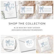 Oh Boy Blue Bow Baby Shower