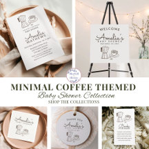 Minimal Coffee Themed Baby Shower Collection 