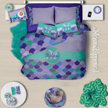 🧜‍♀️ Mermaid Scales Monogram Gifts + Decor 