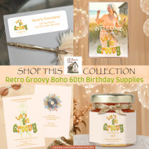 Groovy Tangerine Boho 60th Birthday Party Supplies