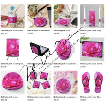 Gifts with delicate pink rose design