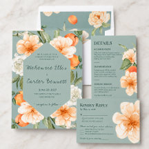 Modern Peach Garden Wedding Collection