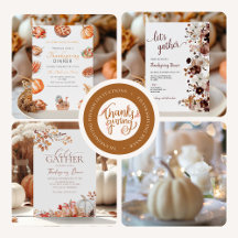 Thanksgiving Dinner Invitations