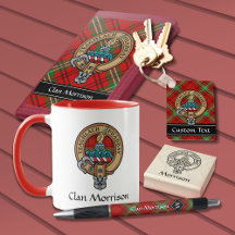Clan Morrison Red Tartan and Crest Collection