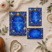Celestial Blue Art Nouveau Wedding