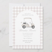 Neutral golf baby shower collection