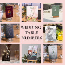 WEDDING TABLE NUMBERS