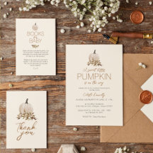 White Rustic Boho Pumpkin Baby Shower Collection