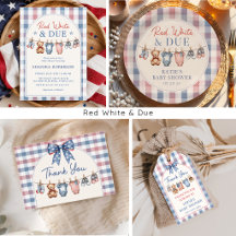 Red White & Due American Boy Baby Shower