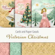 Victorian Style Christmas Cards and Paper Goods