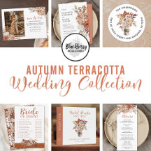 Fall Floral Autumn Terracotta Wedding