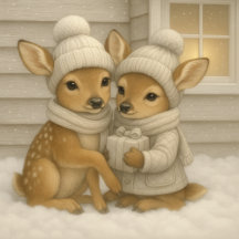 Cute Winter Dog & Cat Christmas Art – Cozy Holiday