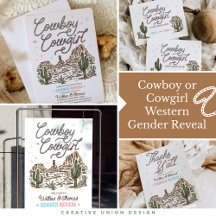 Cowboy or Cowgirl Western Gender Reveal 
