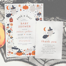 Peek A Boo Halloween Gender-Neutral Baby Shower