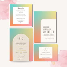 Pastel Gradient Whimsical Wedding