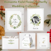 Romantic Field Flower Butterfly Wedding Collection