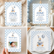 One For The Books Boy's 1st Birthday