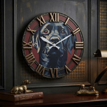 Labrador & Golden Retriever Wall Clock Collection 