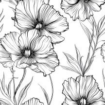 Black and White Floral Pattern