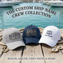 Custom Boat Crew & Yacht Name Hats