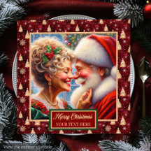 Classic Vintage Mr. and Mrs. Claus Napkins 116D