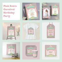 Pink Retro Carnival Birthday Party