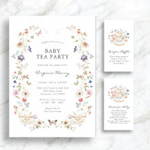 Watercolor Wildflower Baby Shower Tea Party