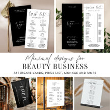 Elegant Script Minimal Beauty Salon Spa Marketing