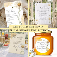 Watercolor She Found Her Honey Bridal Shower