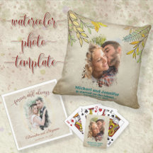 Watercolor Photo Template