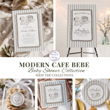 Modern Cafe Bebe Baby Shower Collection