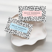 Black and White Leopard Business Cards Collection