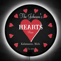 Hearts Card Game Room Man Cave She Shed