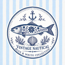 Vintage Nautical Blue & White Collection 