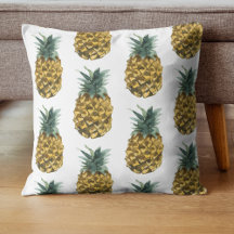 Tropical Watercolor Pineapple Seamless Pattern