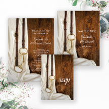 Satin and Horse Bit Country Western Wedding