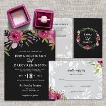 Rosabella Floral Wedding Invitations Suite