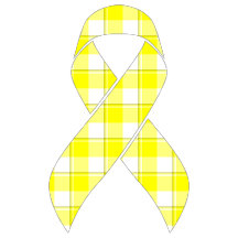 Bladder Cancer Awareness Plaid, Yellow Ribbon