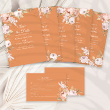 Boho Apricot Peonies Wedding Collection